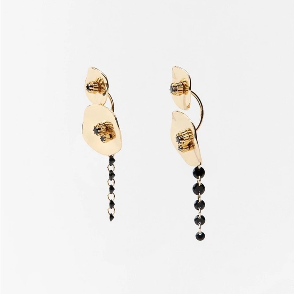 ZARA LIMITED EDITION CIRCULAR GEM EARRINGS New no tags